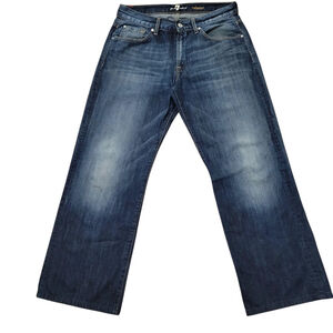 7 For All Mankind Relaxed Loose Fitting Blue Zip-Fly Men's Jeans Size 32/30